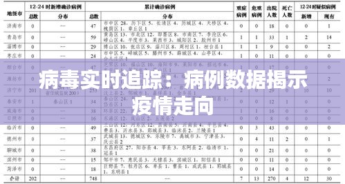 病毒实时追踪：病例数据揭示疫情走向