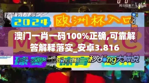 澳门一肖一码100%正确,可靠解答解释落实_安卓3.816