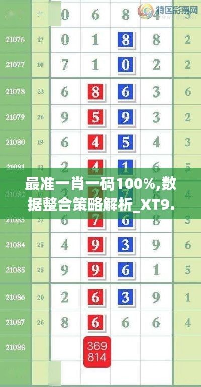 最准一肖一码100%,数据整合策略解析_XT9.981