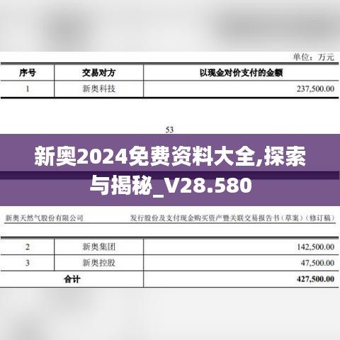 新奥2024免费资料大全,探索与揭秘_V28.580