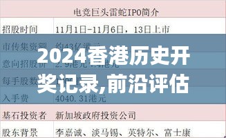 2024香港历史开奖记录,前沿评估说明_vShop10.867