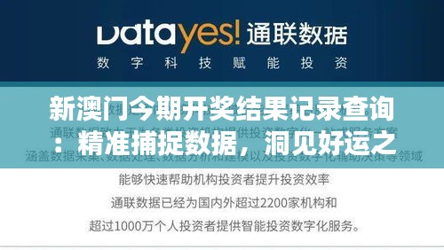 新澳门今期开奖结果记录查询：精准捕捉数据，洞见好运之光