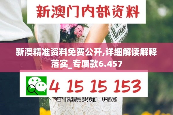 新澳精准资料免费公开,详细解读解释落实_专属款6.457