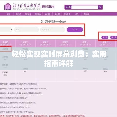 轻松实现实时屏幕浏览：实用指南详解