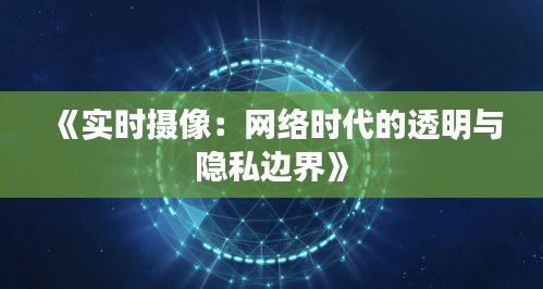 《实时摄像：网络时代的透明与隐私边界》