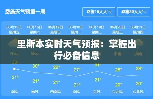 里斯本实时天气预报：掌握出行必备信息