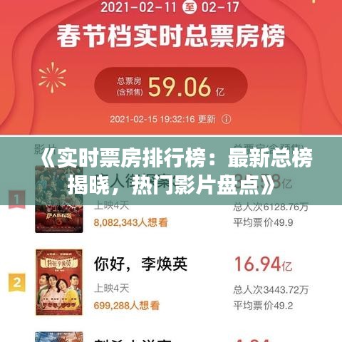 《实时票房排行榜：最新总榜揭晓，热门影片盘点》