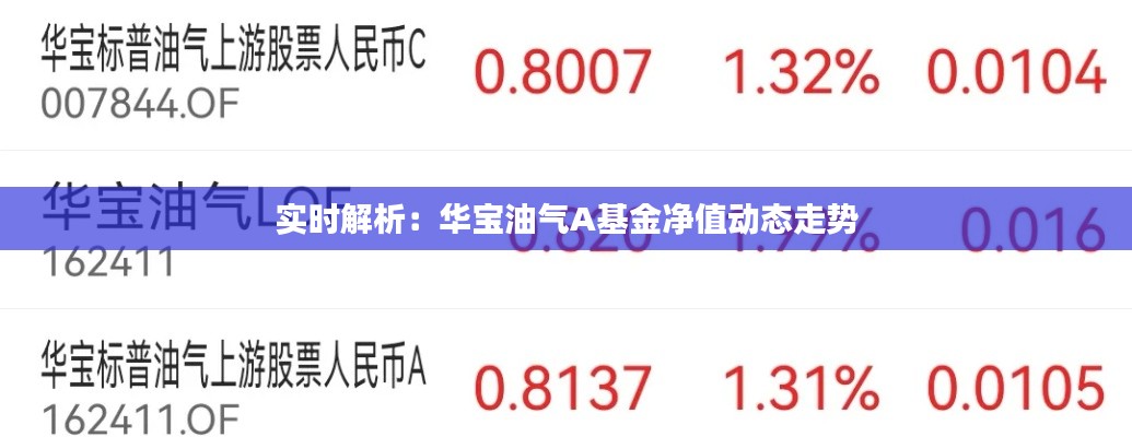 实时解析：华宝油气A基金净值动态走势
