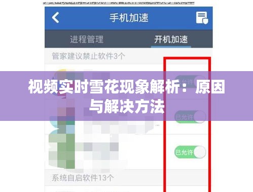 视频实时雪花现象解析：原因与解决方法