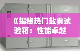 《揭秘热门盐雾试验箱：性能卓越，品质保障》