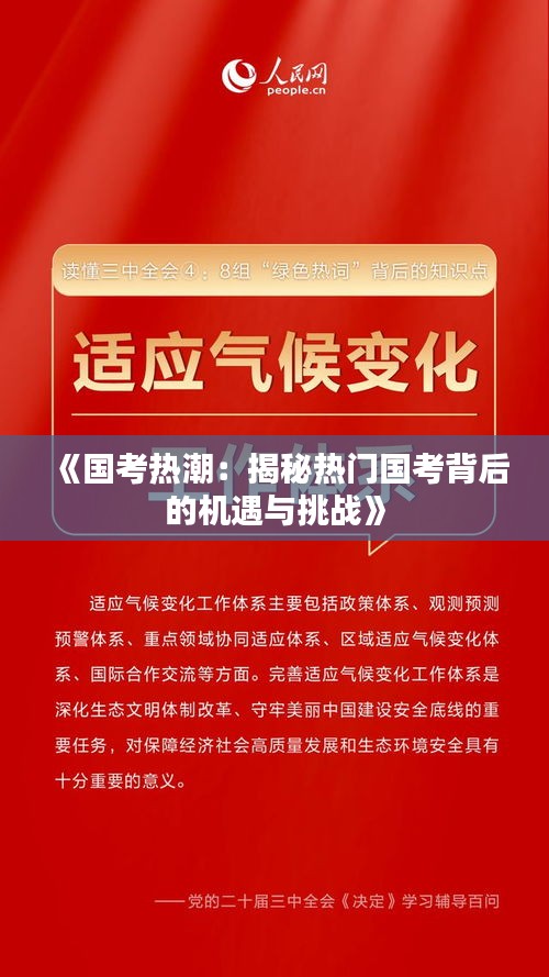 《国考热潮：揭秘热门国考背后的机遇与挑战》