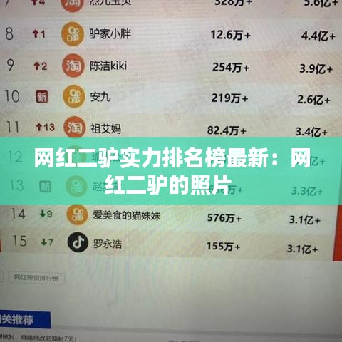 网红二驴实力排名榜最新：网红二驴的照片 