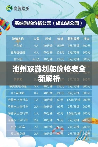 池州旅游划船价格表全新解析