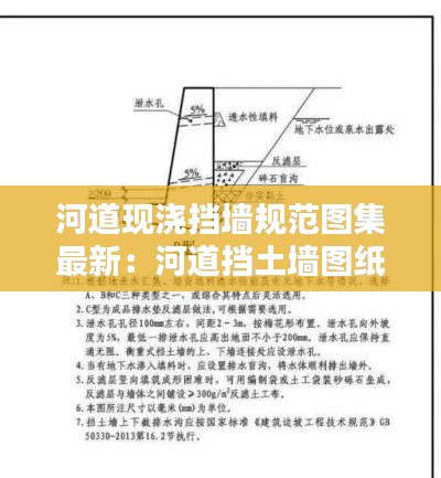 河道现浇挡墙规范图集最新：河道挡土墙图纸怎么看 