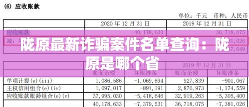 陇原最新诈骗案件名单查询：陇原是哪个省 
