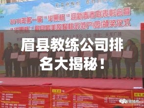 眉县教练公司排名大揭秘！