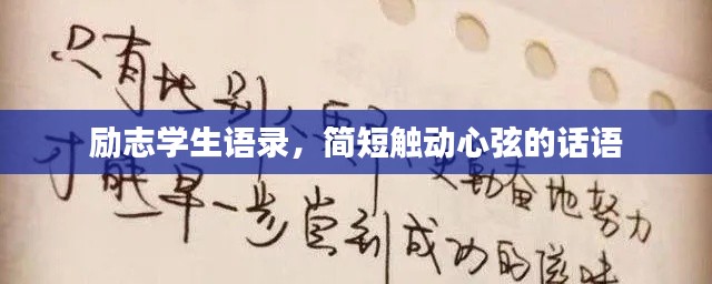 励志学生语录，简短触动心弦的话语