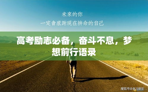 高考励志必备，奋斗不息，梦想前行语录