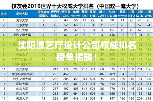 沈阳演艺厅设计公司权威排名榜单揭晓！