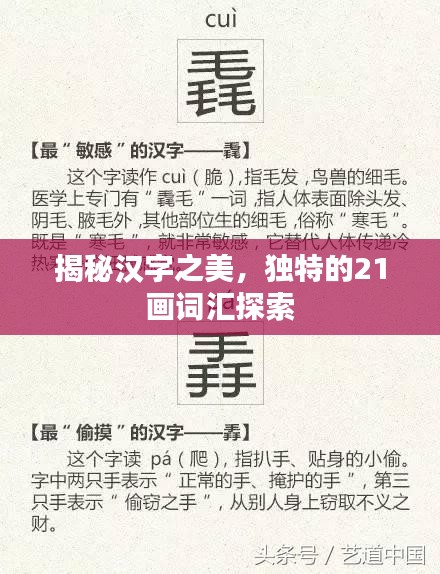 揭秘汉字之美，独特的21画词汇探索