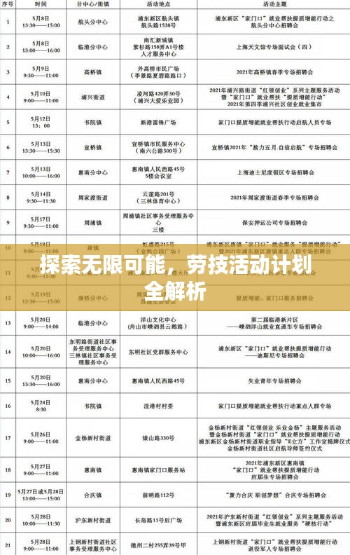 探索无限可能，劳技活动计划全解析