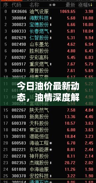 今日油价最新动态，油情深度解析