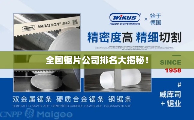 全国锯片公司排名大揭秘！