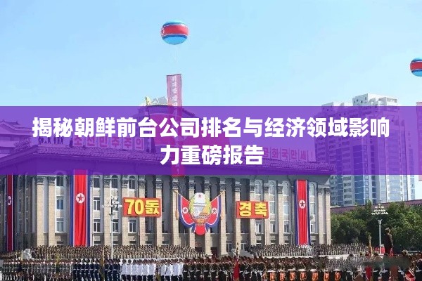 揭秘朝鲜前台公司排名与经济领域影响力重磅报告