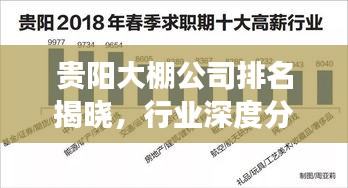 贵阳大棚公司排名揭晓，行业深度分析与前景展望