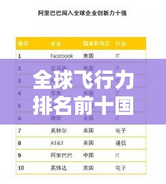 全球飞行力排名前十国家榜单揭晓