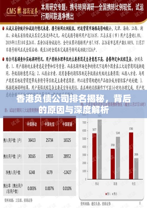 香港负债公司排名揭秘，背后的原因与深度解析