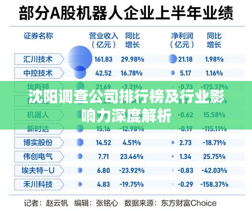 沈阳调查公司排行榜及行业影响力深度解析