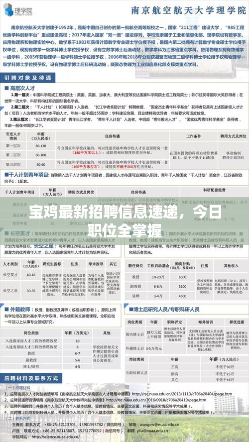 宝鸡最新招聘信息速递，今日职位全掌握