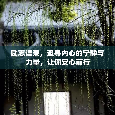 励志语录，追寻内心的宁静与力量，让你安心前行