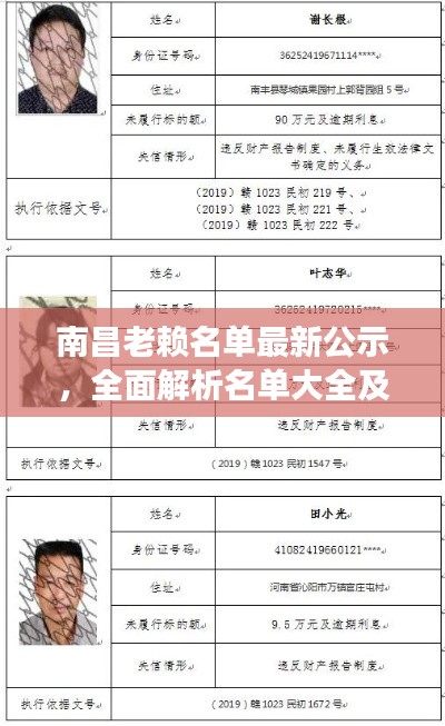 南昌老赖名单最新公示，全面解析名单大全及图片展示