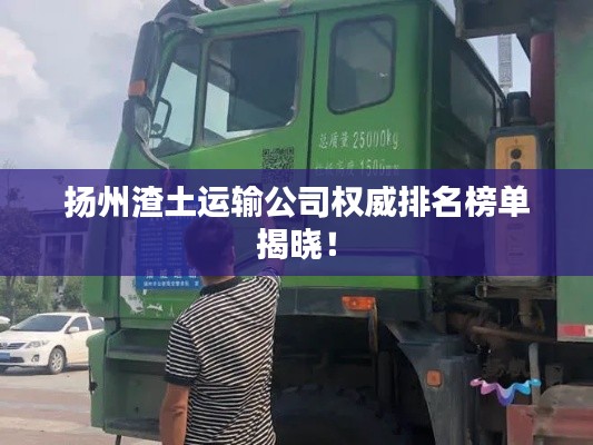 扬州渣土运输公司权威排名榜单揭晓！