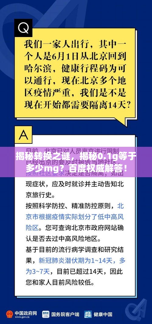 揭秘转换之谜，揭秘0.1g等于多少mg？百度权威解答！