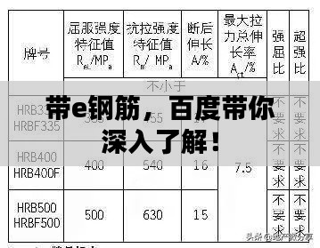 带e钢筋，百度带你深入了解！