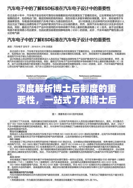 深度解析博士后制度的重要性，一站式了解博士后百态