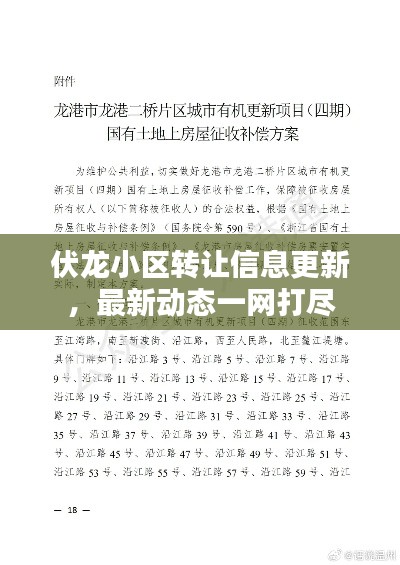 伏龙小区转让信息更新，最新动态一网打尽
