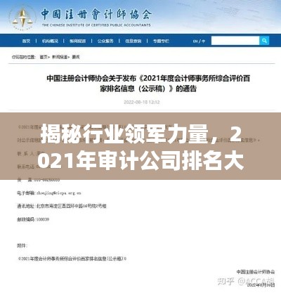 揭秘行业领军力量，2021年审计公司排名大揭晓
