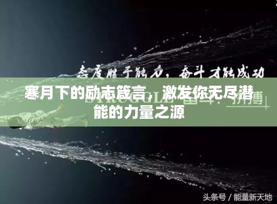 寒月下的励志箴言，激发你无尽潜能的力量之源