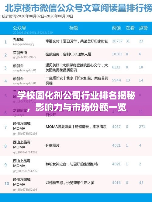 学校固化剂公司行业排名揭秘，影响力与市场份额一览