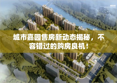 城市嘉园售房新动态揭秘，不容错过的购房良机！