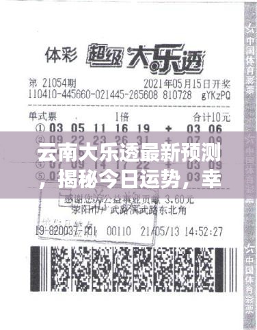 云南大乐透最新预测，揭秘今日运势，幸运数字或已揭晓！