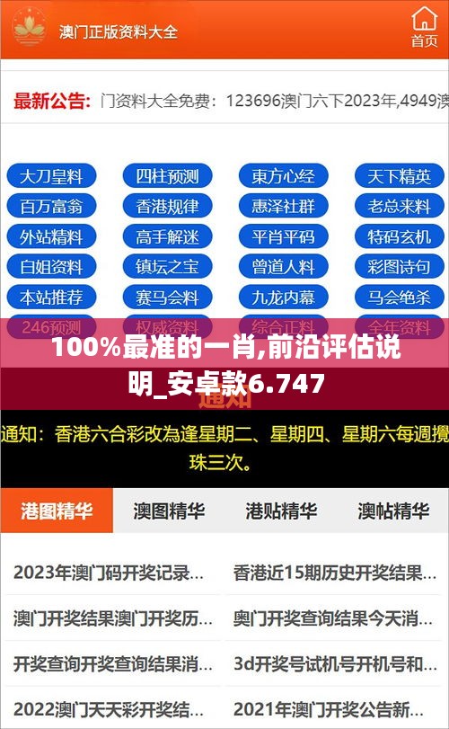 100%最准的一肖,前沿评估说明_安卓款6.747