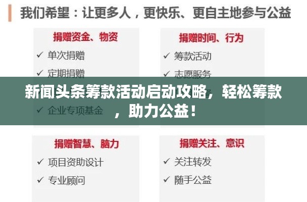 新闻头条筹款活动启动攻略，轻松筹款，助力公益！